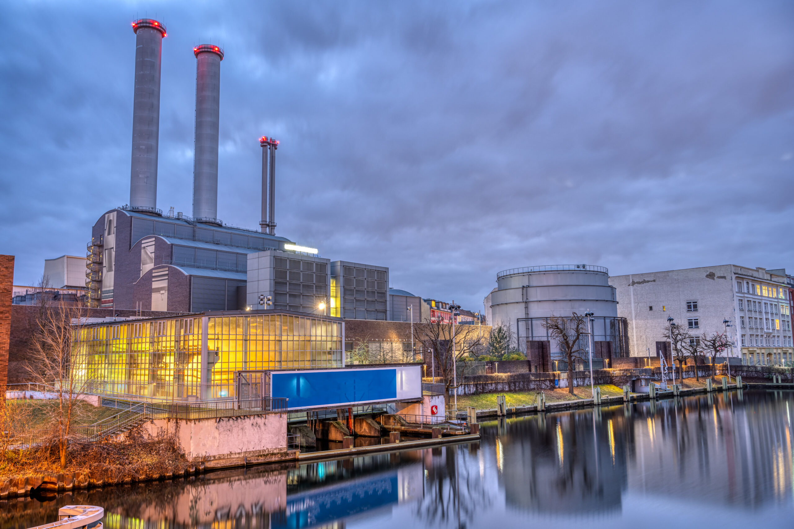 Industries 43 Clayton Industries – Advanced Steam Boiler Technology cogeneration plant at twilight 2023 11 27 04 51 15 utc scaled Clayton Industries – Advanced Steam Boiler Technology